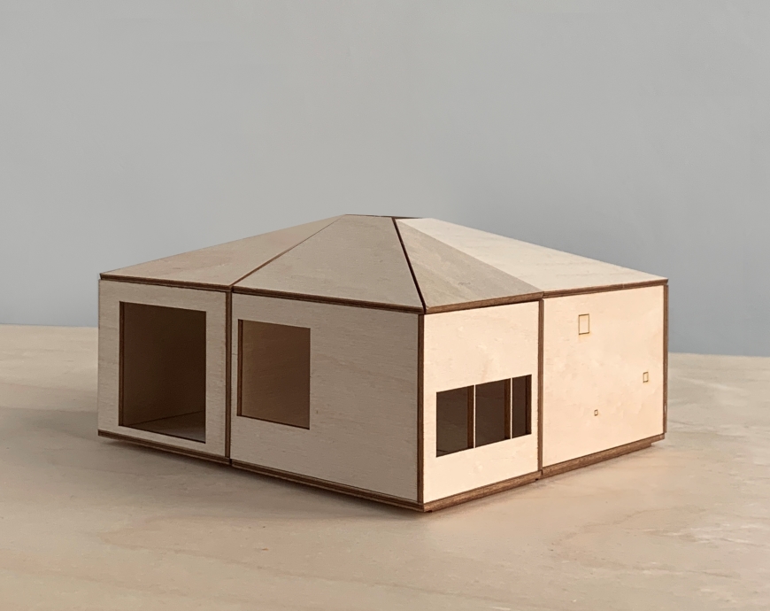 Maquette van de woning. strito studio